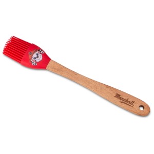 Pinceau à pâtisserie Paw Patrol Marshall avec manche en bois et poils en silicone rouge.