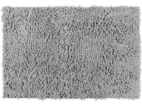 Badematte Chenille Polyester Hellgrau 50 x 80 cm