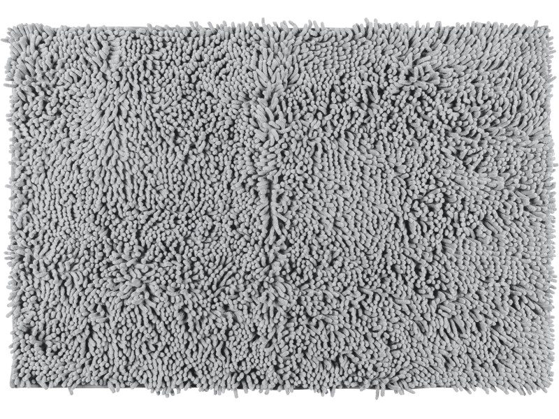 Tappetino da bagno Ciniglia poliestere Grigio chiaro 50 x 80 cm