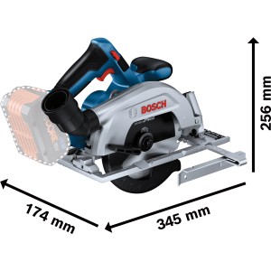 Sega circolare a batteria Bosch Professional GKS 18V-57-2 (solo corpo macchina, senza batteria).