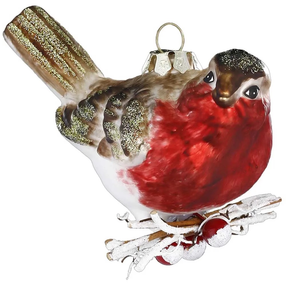 Pack Mit 3 Weihnachts-Rotkehlchen – Je 14 Cm, Für Tischdeko, Weihnachtsbaum Oder Kuchen