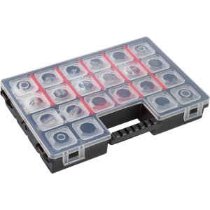 Set tasselli e viti LUX, 376 pezzi, in scatola assortita con vari tasselli e viti.