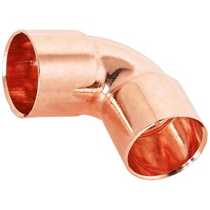 Raccordo a gomito in rame, Ø 18mm, curva a 90 gradi per tubi in rame, set da 10.