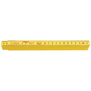 Mètre pliant en plastique jaune Sola HK 2/10, outil de mesure pour des mesures précises.