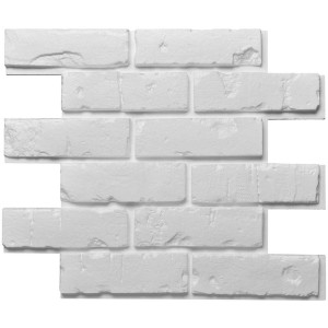 Decorate Creativstein Brick, panneau mural décoratif aspect brique blanche pour intérieur, 50x60x80cm.