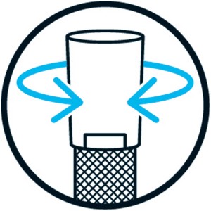 Symbole anti-torsion pour flexible de douche Diaqua, chromé, longueur 200 cm.