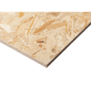 Pannello Kronospan OSB-3, 125x62x0,9cm, non levigato, per interni e costruzione mobili.
