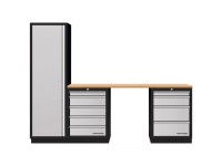 Kraftwerk Werkbank Mobilio 3er-Kompakt-Kombi Buche