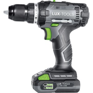 Perceuse-visseuse sans fil LUX du set de machines 3en1, batterie 20V, gris/vert.