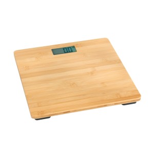 Wenko Personenwaage Bambus Braun 30 x 30 cm
