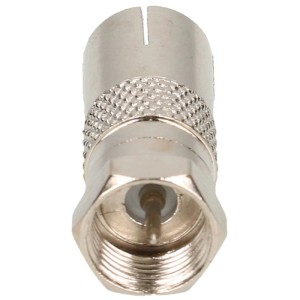 Adattatore Sat Schwaiger: connettore F a presa antenna, argento.