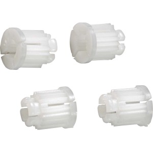 Set di 4 boccole di arresto per maniglie di ricambio, ricambi in plastica bianca per rubinetti.