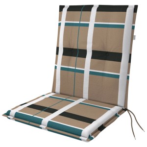 Cuscino Doppler Living D.6912 a fantasia per sedie da giardino, schienale basso, 48x100 cm.