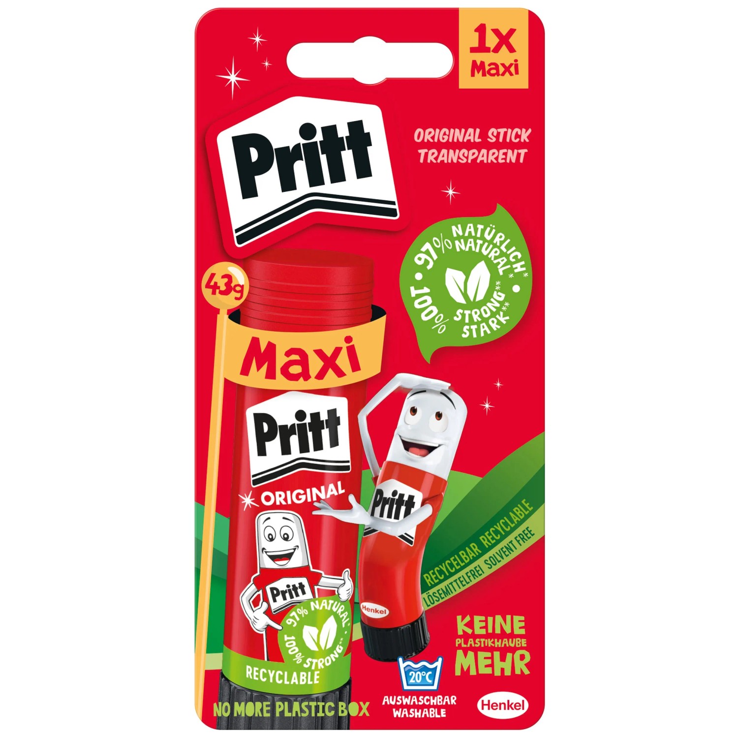 Pritt Klebestifte 5er Pack – Lösemittelfrei, Je Ca. 40 G, Für Papier, Pappe, Fotos, Schulbedarf