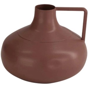 Bouteille décorative rose Nobell en fer, hauteur 10,5 cm, avec anse. Idéale comme vase.