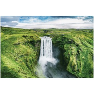 Quadro su tela: Paesaggio con cascata, 65x97cm. Decorazione murale per interni.