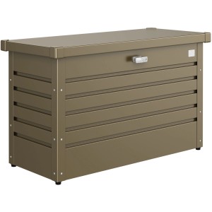 Biohort FreizeitBox 100 in bronzo metallizzato: box universale in lamiera d'acciaio per giardino e terrazza.