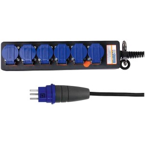 Ciabatta Steffen Professional a 6 prese T23 IP55 con cavo da 5m per esterni.