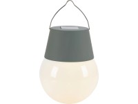 Solar-LED-Leuchte Grau Ø 10 cm / Höhe 12,5 cm