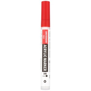 Amsterdam Acrylmarker Titanweiss, 4 mm Spitze. Ideal für Malen und Markieren.