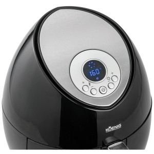 Friggitrice ad aria Koenig Quick&Pure 1 Mini nera, dettaglio del pannello di controllo.
