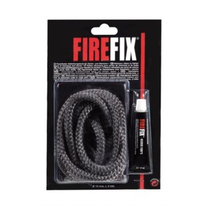 Cordon en céramique Firefix, diamètre 10 mm, avec colle, pour cheminées et poêles.