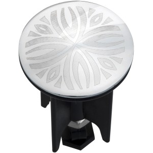 Wenko Tappo lavandino Pluggy Latur con incisione laser, effetto cromo.