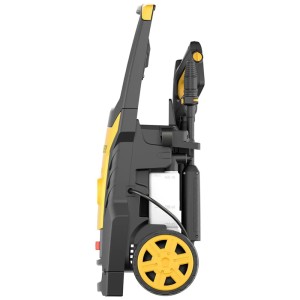 Nettoyeur haute pression Stanley SXPW14PE, jaune et noir, avec roues et accessoires.