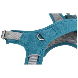 Imbracatura per cani Trixie Premium Active, petrolio, taglia 49-69 cm, vista dettaglio.