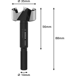 Punta Forstner Bosch Expert Wood, diametro 35 mm, per lavorazione precisa del legno.