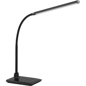 Lampada da tavolo a LED nera Eglo Laroa per scrivania, in plastica, con luce bianca neutra.