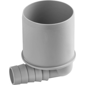 Curva per tubo Airfit DN 50, angolo a 90 gradi in plastica grigia per tubi HT.