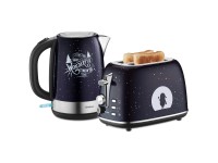 Trisa Electronics Toaster-und-Wasserkocher-Set X-Mas Nights Schwarz-Silber
