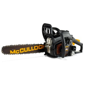 Motosega a benzina McCulloch CS35/14'' con catena extra, corpo nero, dettagli gialli.