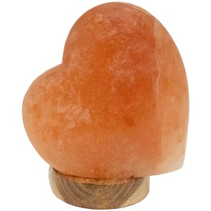 Globo Tischleuchte Stone: Herzförmige Salzkristalllampe in Naturfarben für gemütliches Licht.
