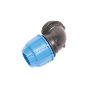 Coude à 90° LUX-TOOLS pour tubes PE, 25 mm, en plastique, pour systèmes d'eau froide.
