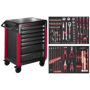 Kraftwerk PT800 Pro servante d'atelier avec assortiment de 103 outils et 7 tiroirs.