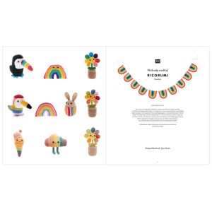 Magazine Rico Design Ricorumi Rainbow avec patrons de crochet pour figurines Amigurumi colorées.