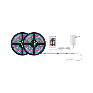 Paulmann LED-Stripe Motion Set RGB 10m con telecomando e alimentatore.