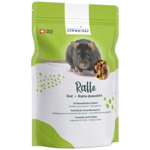 Eric Schweizer Cibo per Ratti 800g: Mangime complementare con erbe, crocchette di carne, verdure e frutta.