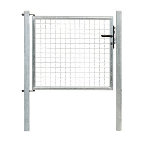 Portillon simple en treillis ondulé galvanisé à chaud (100x75 cm) de GAH-Alberts pour clôtures de jardin.