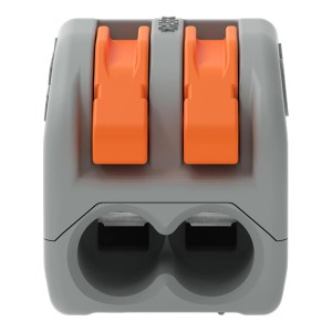 Morsetto a leva Wago, 2 poli, per conduttori 0,08-4 mm², confezione da 5
