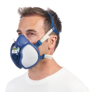 Maschera 3M 4279+ ABEK1P3, respiratore, blu scuro, con filtri. Protezione da gas, vapori e particelle.