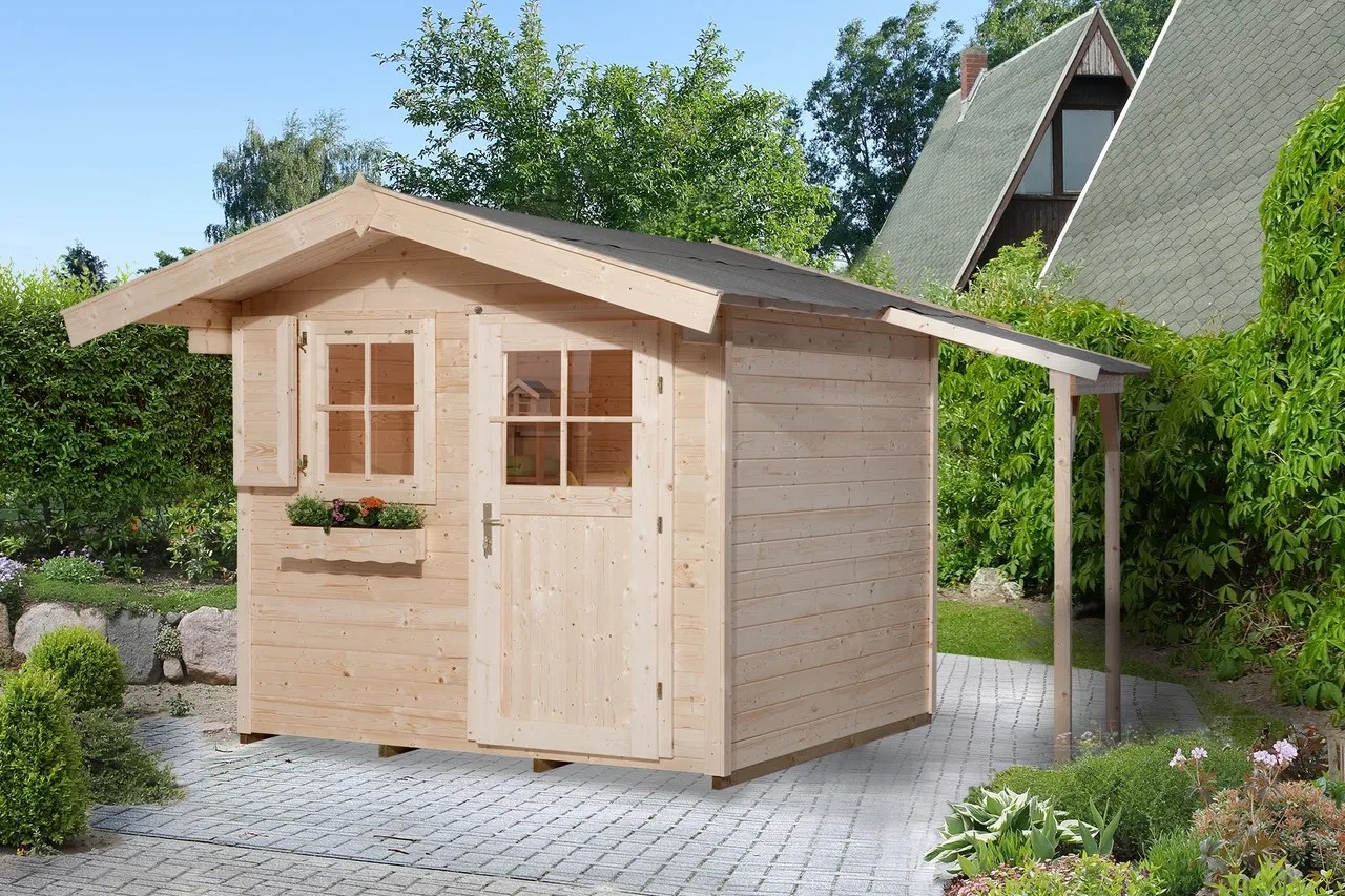 OBI Outdoor Living Holz-Gartenhaus Bozen Flachdach Unbehandelt 367 cm x 274 cm kaufen bei OBI