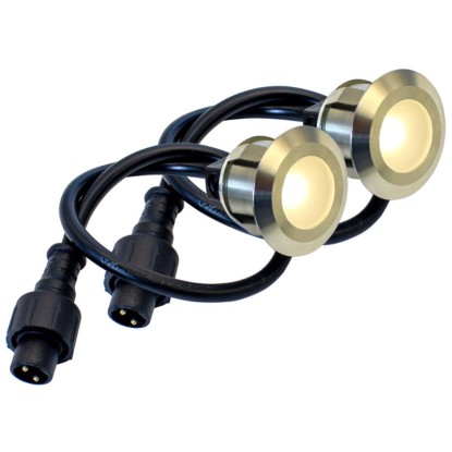 Schönenberger Bodeneinbauspot 24V LED Edelstahl LED Rund 34 mm / 0,6 W 2 Stk.