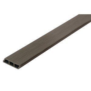 Bordure de finition WPC gris frêne, 300 cm, pour terrasse.