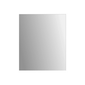 Specchio rettangolare in cristallo Jump, 50x60 cm, con bordo a C per bagno o toilette.