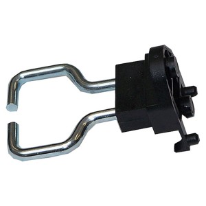 Küpper Supporto sistema, set da 4, argento-nero, per pannello forato da banco per sospensione utensili.