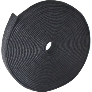 Attache plante noire enroulée de 5 m avec velcro, pour fixer les plantes de jardin.