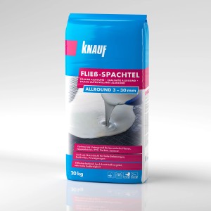 Sac d'enduit de lissage Knauf allround 20 kg, autonivelant pour le ragréage des sols.